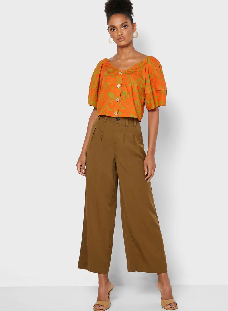 BANANA REPUBLIC Wide Leg Pleated Pants
