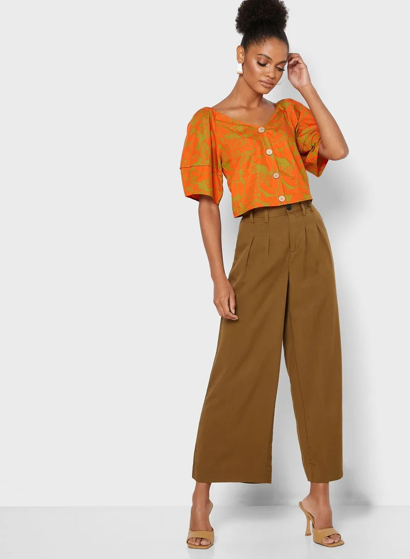 BANANA REPUBLIC Wide Leg Pleated Pants