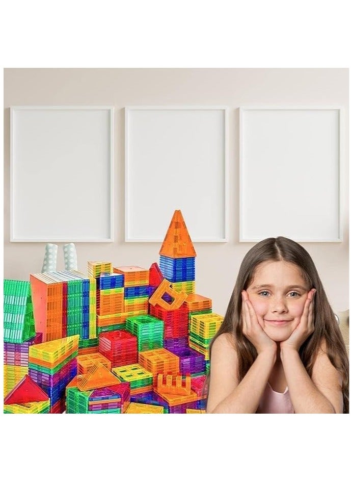 Magnet Building Tiles - 30 Vibrant Clear Color Pieces for Early Learning, Brain Development, and Creative Magnetic Block Construction Play  - Image 5