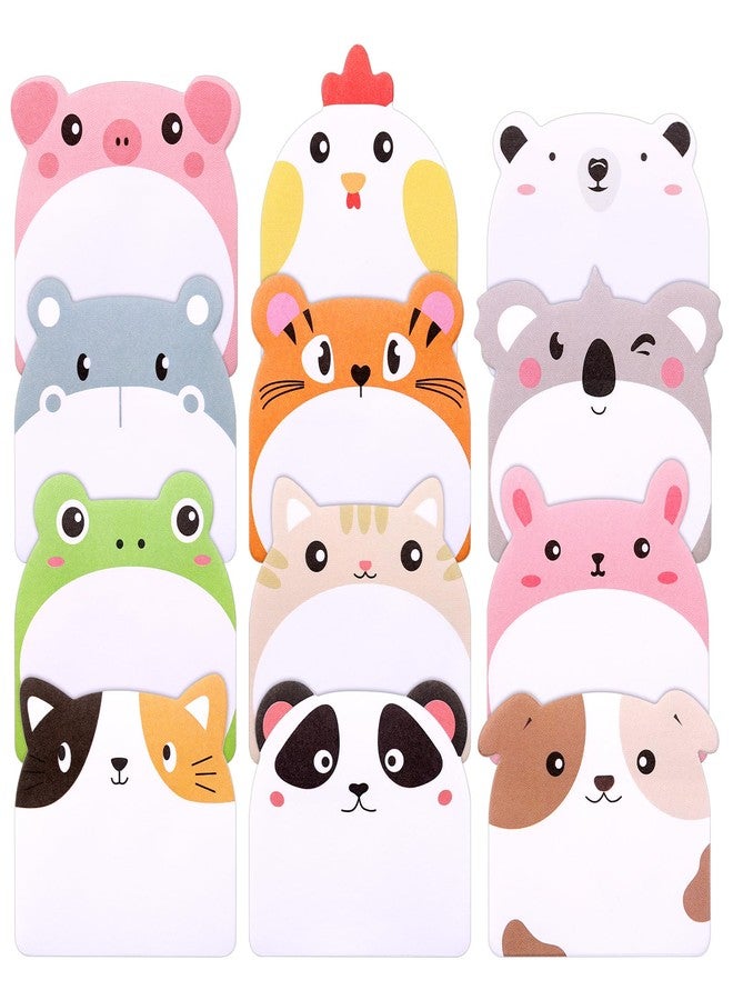 JIANTA 24 Pcs Cute Sticky Notes, 12 Animal Designs, 720 Sheets Sticky Notes for Party Bags, Party Favors - Image 1