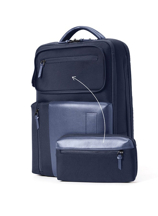 Mokobara MOKOBARA The Overnighter Backpack 23L Premium Nylon 16" Unisex Multipurpose Laptop Backpack (Blue)  - Image 1
