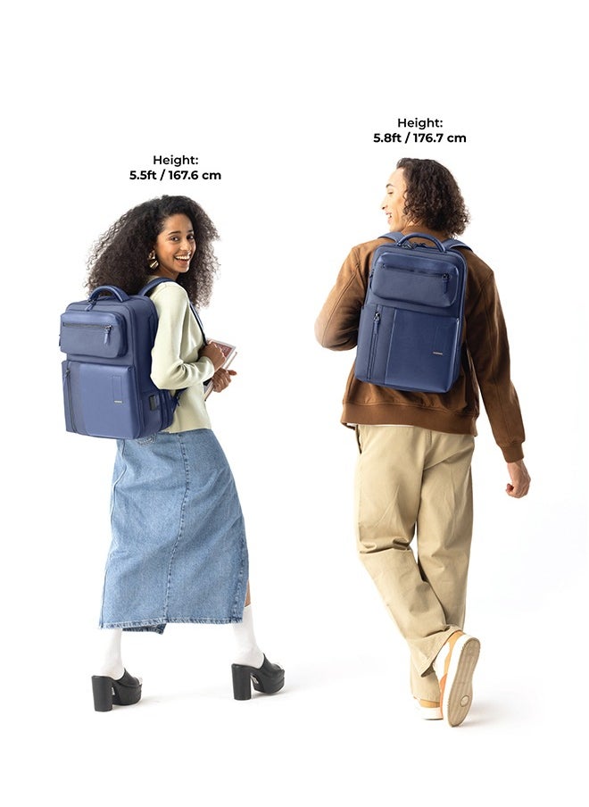 Mokobara MOKOBARA The Overnighter Backpack 23L Premium Nylon 16" Unisex Multipurpose Laptop Backpack (Blue)  - Image 3