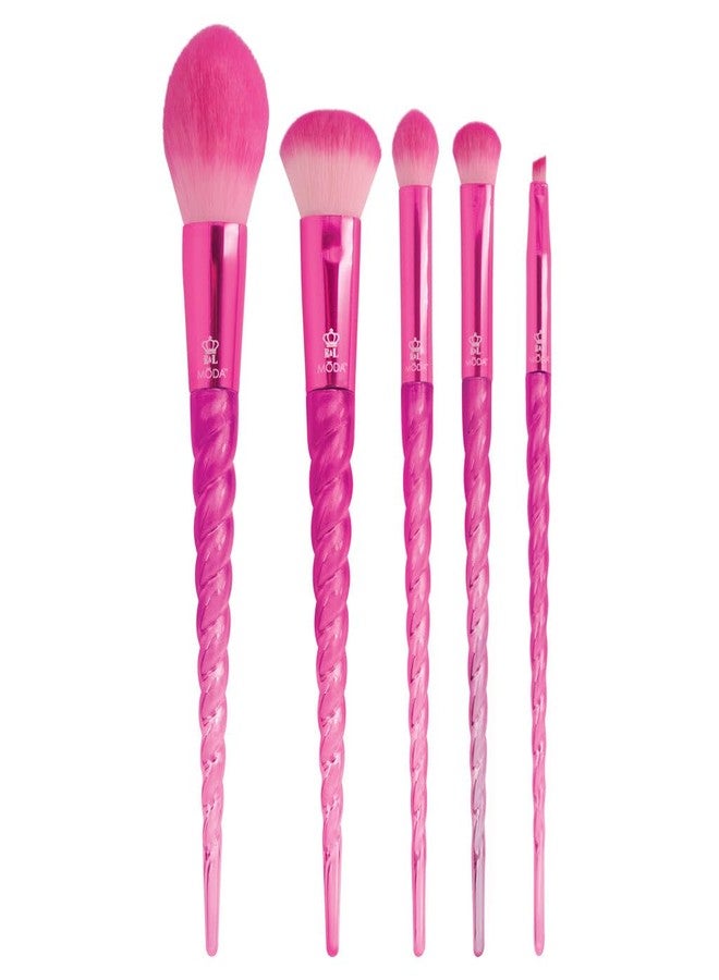 MODA Mythical 5pc Wild Blush Kit – Vegan Makeup Brush Set with Colorful Handles & Soft Synthetic Filaments – Face & Eye Brush Set - Image 1