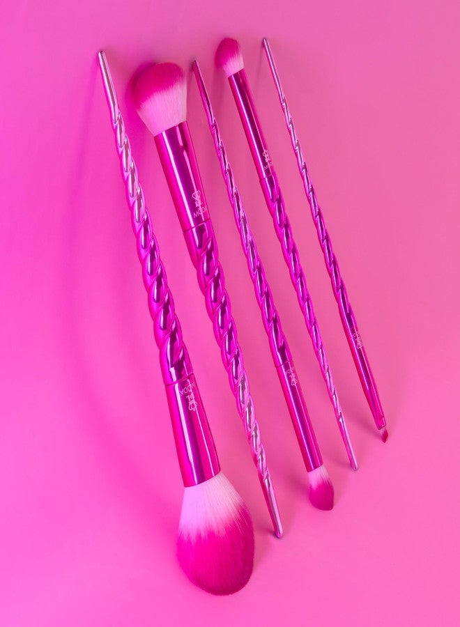 MODA Mythical 5pc Wild Blush Kit – Vegan Makeup Brush Set with Colorful Handles & Soft Synthetic Filaments – Face & Eye Brush Set - Image 4