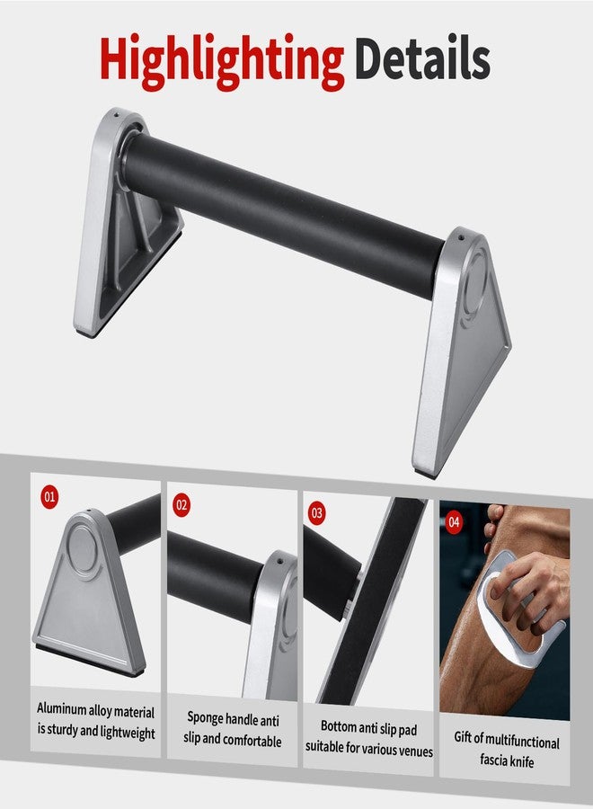 YCHLCHL Aluminum Alloy Push Up Bars For Strength Training And Calisthenics,Non-slip Parallettes Pushup Handles,Durable And Lightweight Calisthenics Equipment. - Image 3