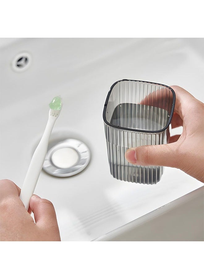 Hihonor 1 PCS Toothbrush Holder with 2 Cups and 3 Slots, for Bathroom Organization Container, Storage for Organizing Toothpaste, Traditional or Electric Toothbrush Storage, Plastic  - Image 4