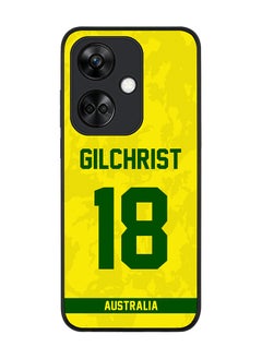 Rugged Black Edge case for OnePlus Nord CE3 Custom Slim fit Thin Phone Case Cover - Team Australia Adam Gilchrist, Jersey No 18