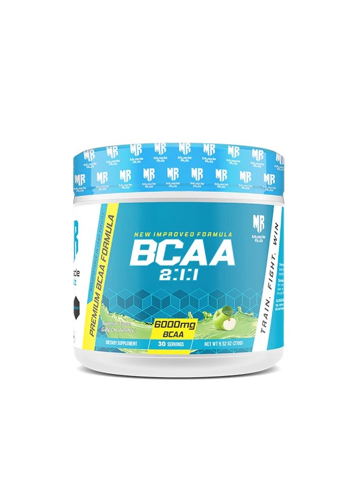 Muscle Rulz BCAA 6000 mg 30 Servings Green Apple