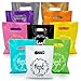 TOSPARTY 100 PCS 10 Colors Plastic Handle Bag Gift Bags Party Favor Candy Cookie Bag for Birthday Party Baby Shower Wedding Gift Shop Retail Bags 787 x 63 - Image 1
