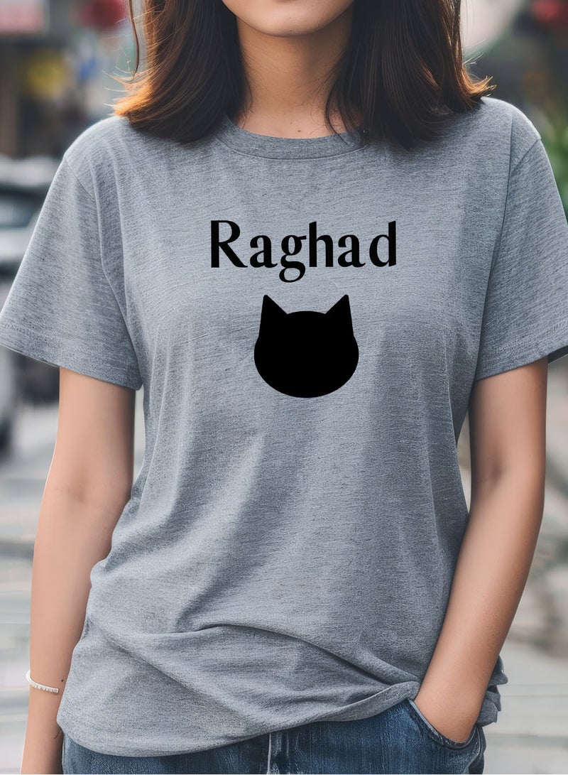 لوحة تيشيرت قطن قابل للتخصيص باسمك مع تصميم أيقونة قطة - Image 3