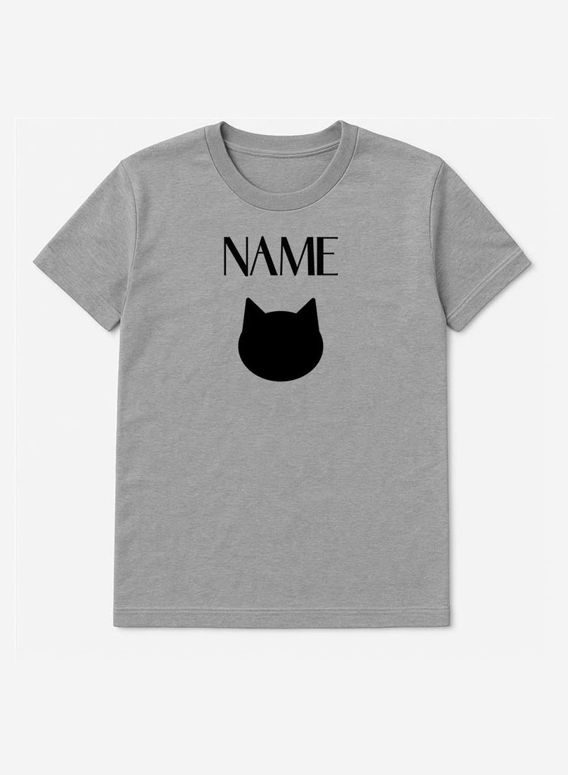 لوحة تيشيرت قطن قابل للتخصيص باسمك مع تصميم أيقونة قطة - Image 5