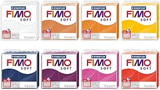 Fimo FIMO Soft & Effect Polymer Oven Modelling Clay - 57g - Set of 8 - The Flower Power Collection - Image 1