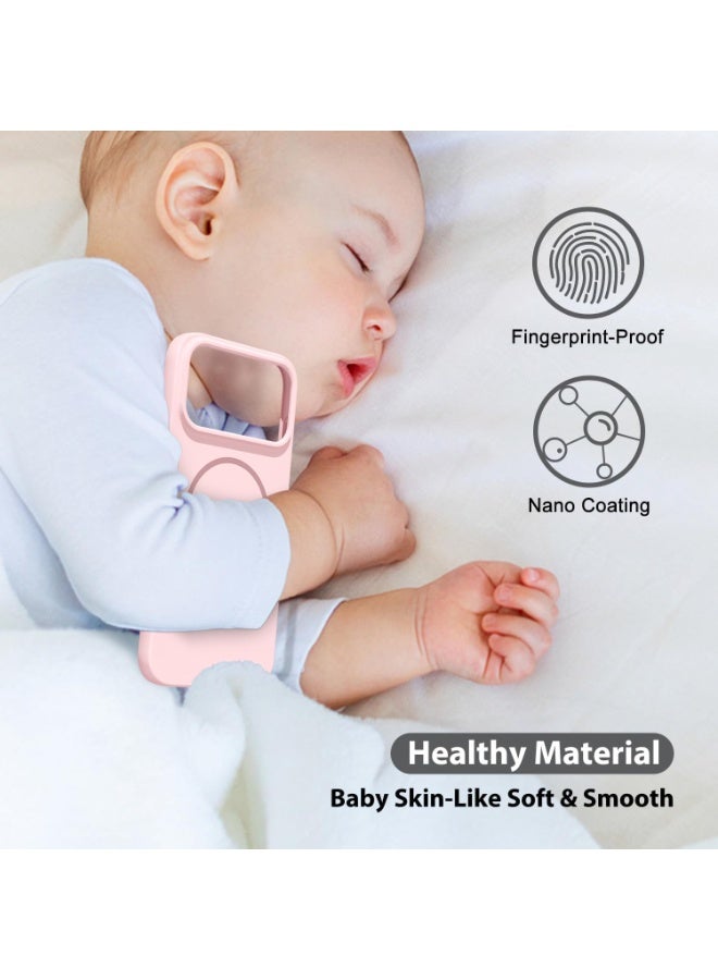 أكاليكس جراب هاتف مغناطيسي رفيع لهاتف آيفون 17 برو ماكس، متوافق مع الشحن اللاسلكي ماج سيف، مصنوع من السيليكون المطاطي الناعم الأنيق | وردي - Image 4