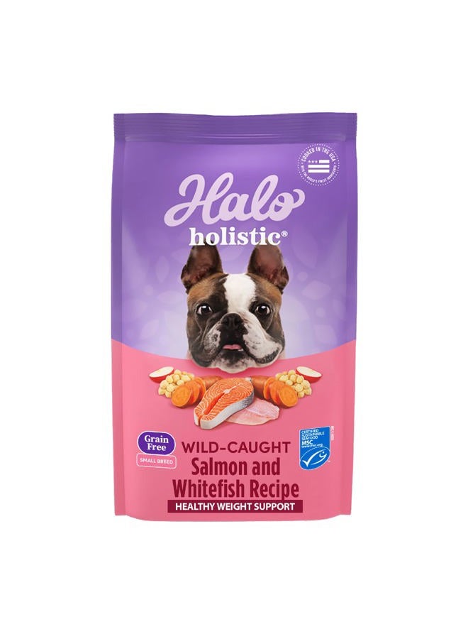 Halo Holistic Dog Food, Complete Digestive Health Wild-caught Salmon and Whitefish Recipe, Dry Dog Food Bag, Small Breed Formula, 10-lb Bag - Image 1