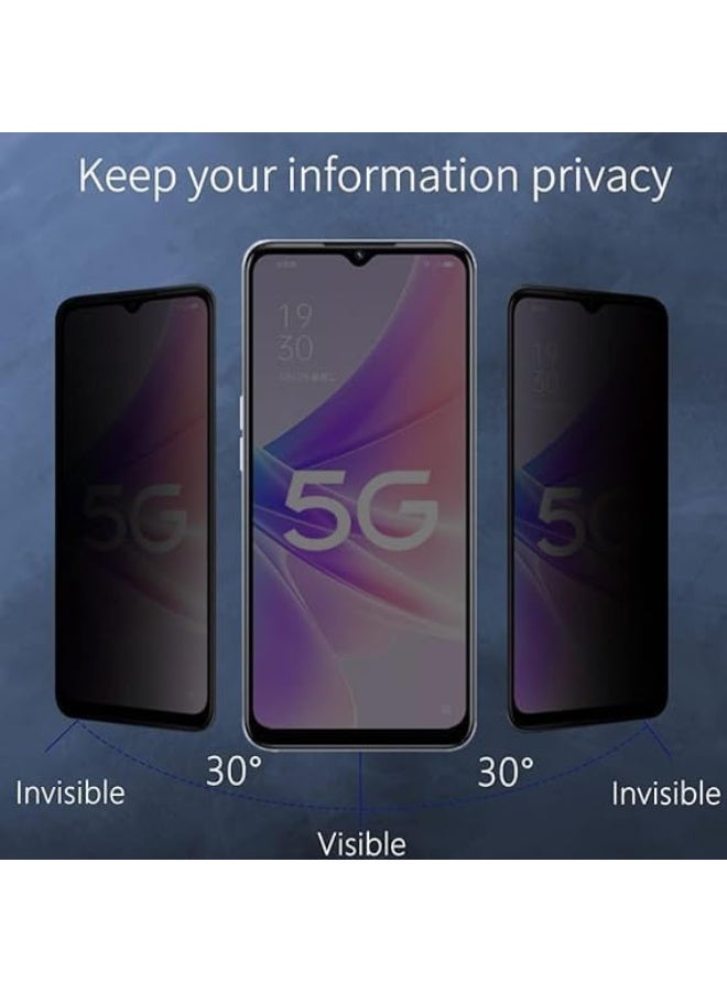 ليون ستور واقي شاشة مضاد للتجسس لموبايل سامسونج جالاكسي A25 شبكة الجيل الخامس 4G، واقي شاشة كامل للخصوصية، طبقة ثلاثية الابعاد من الزجاج المقسى بدرجة صلابة 9، واقي تغطية كاملة مضاد للخدش [قطعتين]، أسود - Image 4