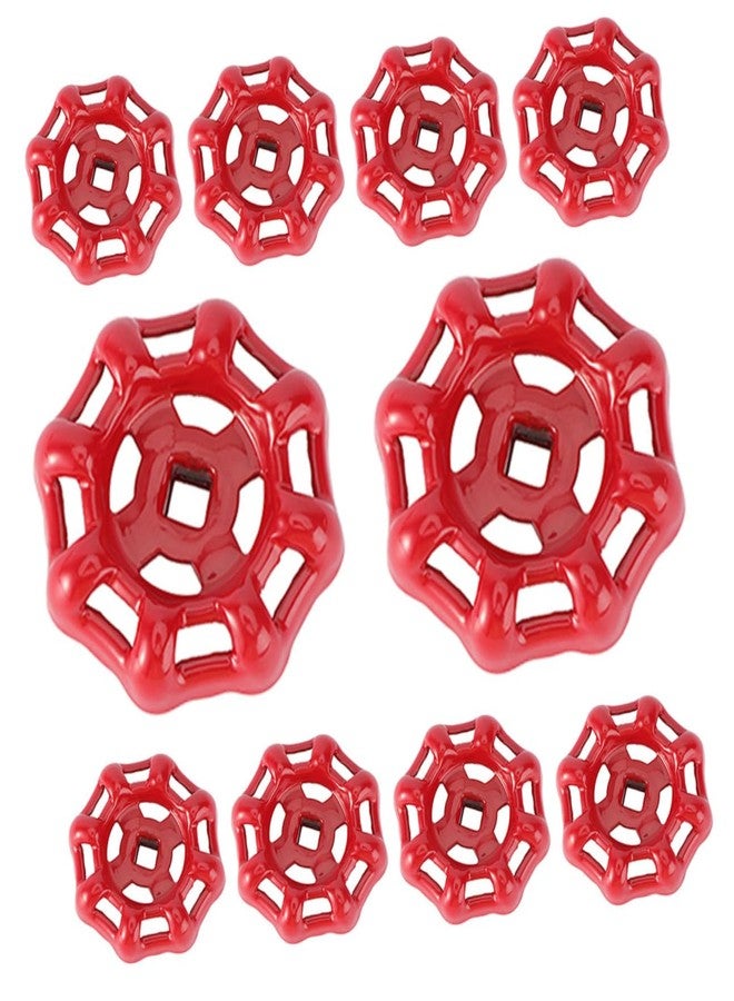 كالوري KALLORY 10 قطع مقبض صنبور خارجي بعجلة فتحة مربعة صمام إيقاف سهل الدوران بديل لأدوات التحكم في تركيب المياه - Image 1