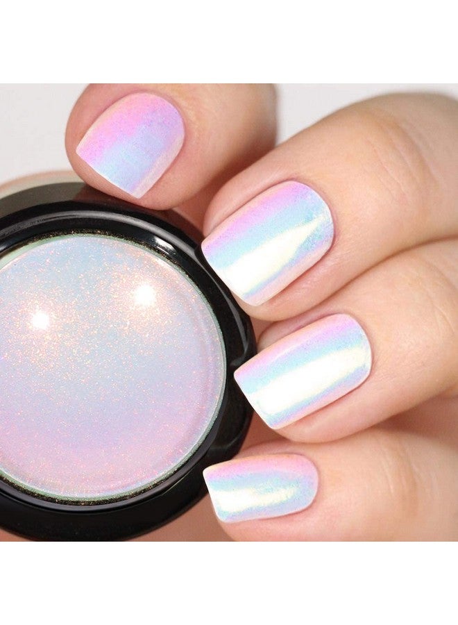 Pretty Diva Prettydiva Aurora Chrome Nail Powder - Mermaid Chrome Nail Powder White Iridescent Chrome Nail Powder Aurora Powders For Nails, Unicorn Mermaid Powder For Nails Chrome Mica Powder Manicure Pigment. - Image 1