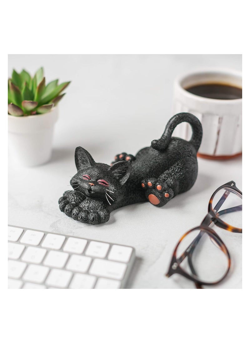 KASTWAVE Cat Figurine Meditation Yoga Collectible, Happy Cat Collection, Cat Lover Gifts for Women, Cat Lover Gifts for Men, Meditation Decor, Yoga Decor, for Home Decoration Ornaments  - Image 2
