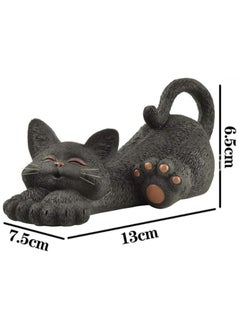 KASTWAVE Cat Figurine Meditation Yoga Collectible, Happy Cat Collection, Cat Lover Gifts for Women, Cat Lover Gifts for Men, Meditation Decor, Yoga Decor, for Home Decoration Ornaments  - Image 4