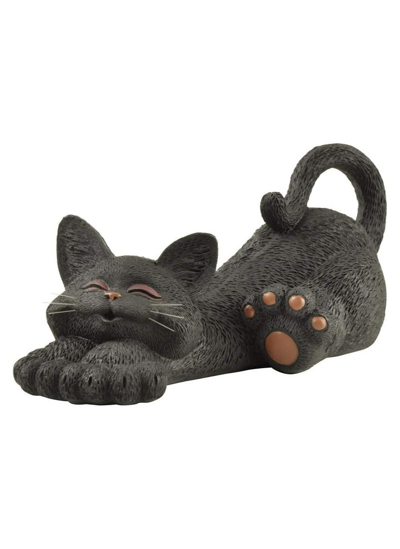 KASTWAVE Cat Figurine Meditation Yoga Collectible, Happy Cat Collection, Cat Lover Gifts for Women, Cat Lover Gifts for Men, Meditation Decor, Yoga Decor, for Home Decoration Ornaments  - Image 1