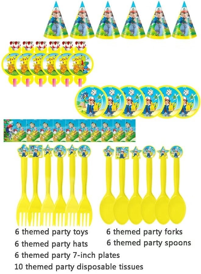 RATSAW 40 piece Pokémon themed birthday party disposable supplies set - Image 1