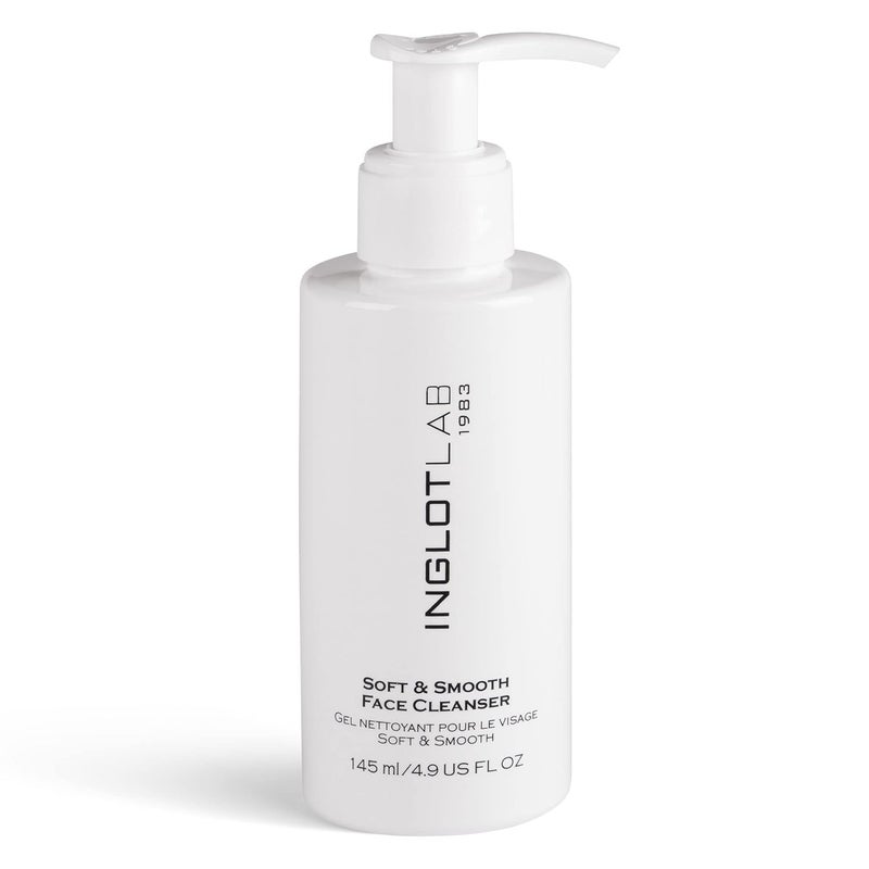 Inglot Soft & Smooth Facial Cleansing Gel - Removes Blemishes and Makeup Residues and Leaves Velvety Soft Moisturised Skin with Kombucha and Ginkgo Biloba Extracts 145ml - Image 1