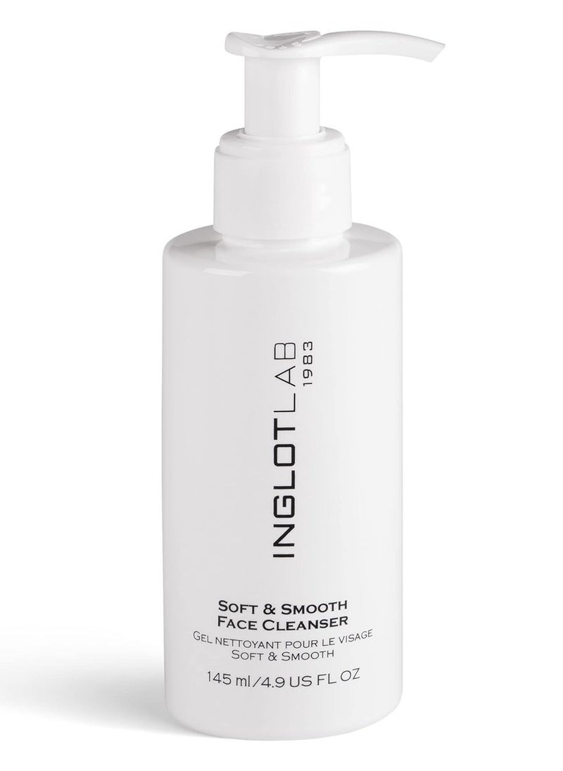 Inglot - Inglot Soft & Smooth Facial Cleansing Gel - Removes Blemishes and Makeup Residues and Leaves Velvety Soft Moisturised Skin with Kombucha and Ginkgo Biloba Extracts 145ml - Image 1