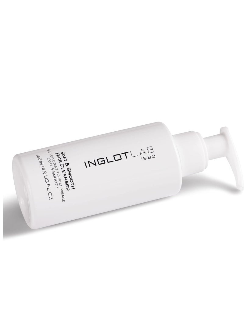 Inglot - Inglot Soft & Smooth Facial Cleansing Gel - Removes Blemishes and Makeup Residues and Leaves Velvety Soft Moisturised Skin with Kombucha and Ginkgo Biloba Extracts 145ml - Image 1
