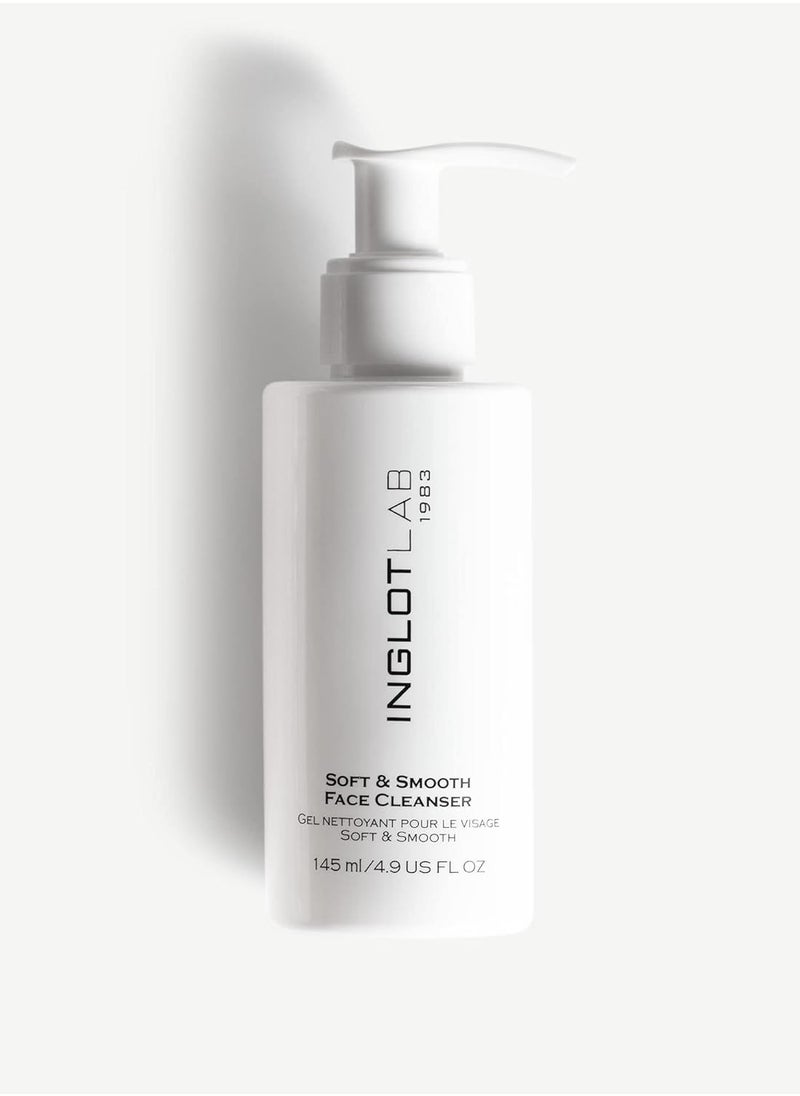 Inglot - Inglot Soft & Smooth Facial Cleansing Gel - Removes Blemishes and Makeup Residues and Leaves Velvety Soft Moisturised Skin with Kombucha and Ginkgo Biloba Extracts 145ml - Image 1