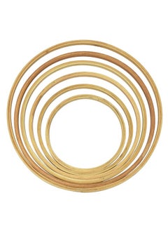 Asian Hobby Crafts Asian Hobby Crafts Wooden Ring Set of 5 - 5,6,8,9,10 inches for Hobby Crafts, Embroidery, Dream Catchers  - Image 1