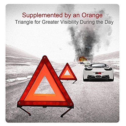 XOOL Emergency Warning Triangle Kit – Roadside Safety Kit with Reflective Warning Triangles, High-Visibility Safety Vests, Storage Bag & Gloves for Car Breakdowns & Emergencies - Image 2