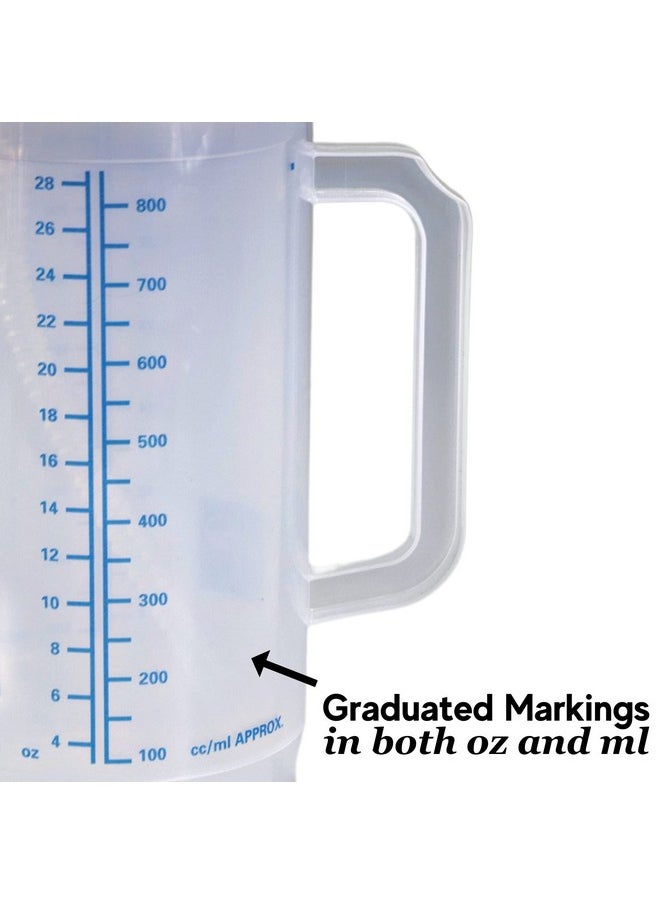 Vakly Vakly Hospital Carafe Insulated Double-Walled Water Bottle Thermos - 32 oz capacity (Graduated up to 28 oz) Hot and Cold Refillable - With Flexible Straw and Pouring/Sipping Spout (32 OZ [1 Pack])  - Image 4