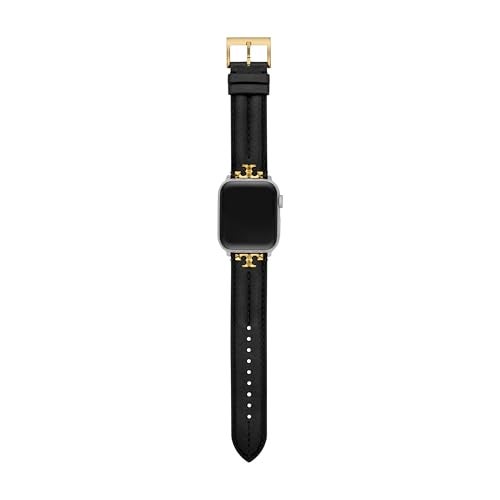 Tory Burch Women's Kira Black Leather Band for Apple Watch® (Model: TBS0107E) - Image 5