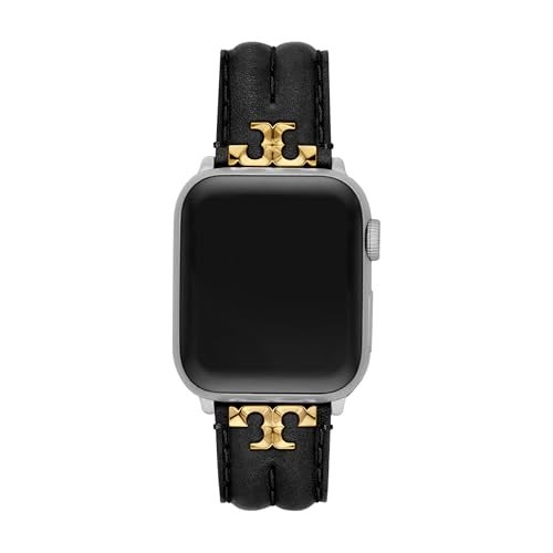 Tory Burch Women's Kira Black Leather Band for Apple Watch® (Model: TBS0107E) - Image 3