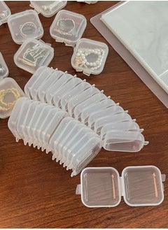 KHAJUL 20-Piece Clear Small Plastic Storage Containers Anti Oxidation Transparent Jewelry Storage Holder for Small Item Craft, Beads, Pills, Necklaces,Earrings,Rings, Jewelry Case (3.5*3.5*2cm)  - Image 4