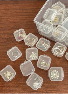 KHAJUL 20-Piece Clear Small Plastic Storage Containers Anti Oxidation Transparent Jewelry Storage Holder for Small Item Craft, Beads, Pills, Necklaces,Earrings,Rings, Jewelry Case (3.5*3.5*2cm)  - Image 5