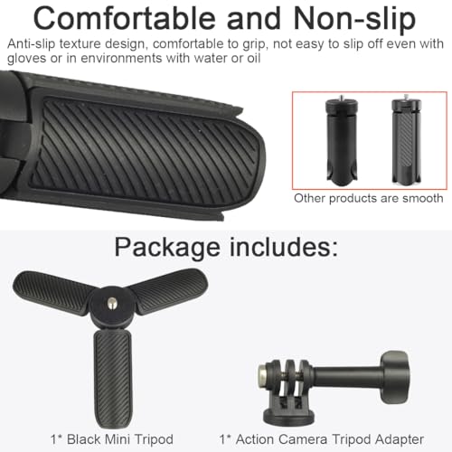 DEKEENSTAR Mini Tripod for DJI OSMO Pocket 4/3, Portable Handheld Tripod Handle Grip Self Stick Desk Tabletop Stand Mount with 1/4 Screw for DJI OSMO NANO Action 6 5 Pro 4/Gopro13 12/Insta360 X5 X4 Ace Pro/AKASO - Image 2