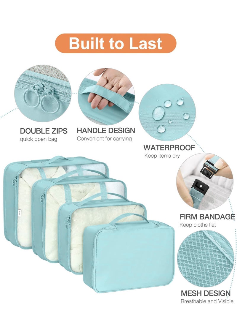 URbazaar 8Pcs Travel Luggage Packing Organizers Set with Toiletry Diaper Bag - Image 4