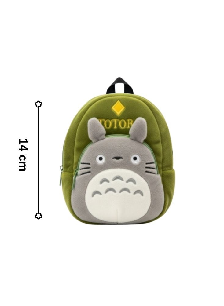 Premium Kids Totoro Mini Backpack – Cute Green Plush Cartoon School Bag for Toddlers - Image 2