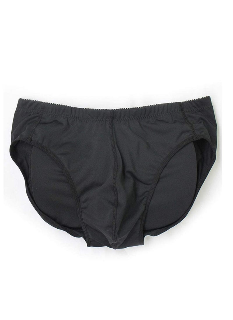 SYOSI - Men's Padded Boxer Lifter Underwear, Hip Enhancer Pads padded underwear, lift panties, body strengthening panties with front+rear hips (Color: Black, Size: XL) - Image 1