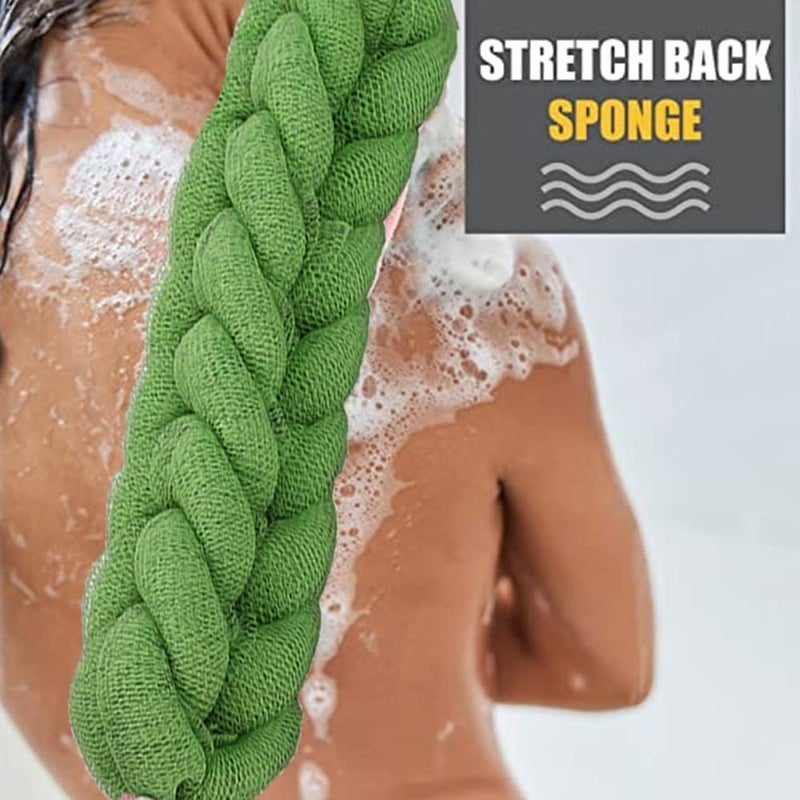 Tandem Exfoliating Loofah Bath Brush/Belt/Back Brush/Back Scrubber with Strings for Men & Women (Assorted) (1 Pc) - Image 3