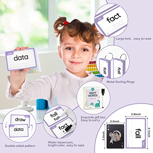 WJPC 58 Cards 116PCS High Frequency Sight Words Flash Cards SecondGrade 1st 2nd 3rd Grade 6789 Years Ages Kids Boys Girls Homeschool Phonics Learning Cards to Read Write - Image 5