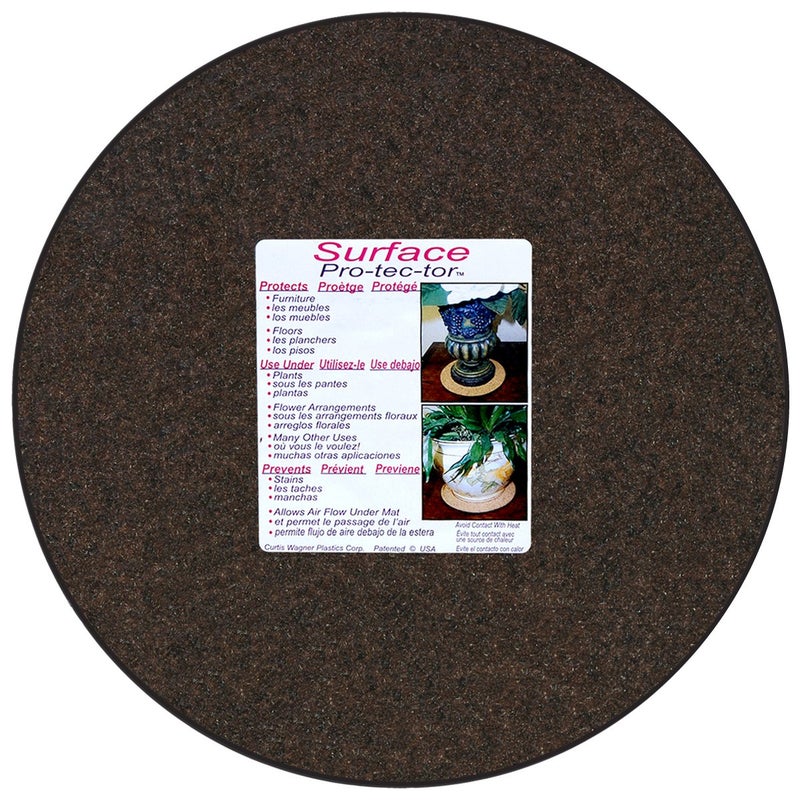 CWP MA-1400 Synthetic Fabric Plant Mat, 14-Inch, Charcoal/Walnut Brown (Packaging label may vary)