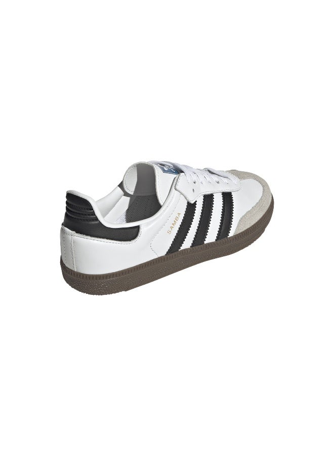 adidas سامبا OG C أبيض سنيكرز للأطفال أولاد وبنات مقاس 2.5 - Image 4