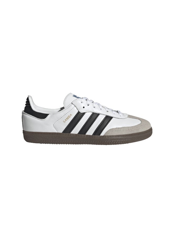 adidas سامبا OG C أبيض سنيكرز للأطفال أولاد وبنات مقاس 2.5 - Image 1