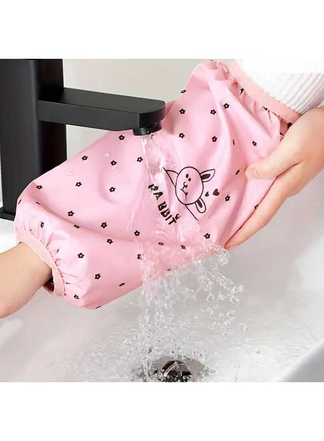 غطاء أكمام مقاوم للماء والزيت بلون أخضر فاتح، زوج، حماية للمطبخ ضد الحروق - Image 1