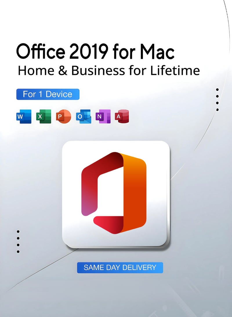Office Microsoft Office 2019 for Mac | Home & Business | Lifetime Subscription for 1 Device | Digital License