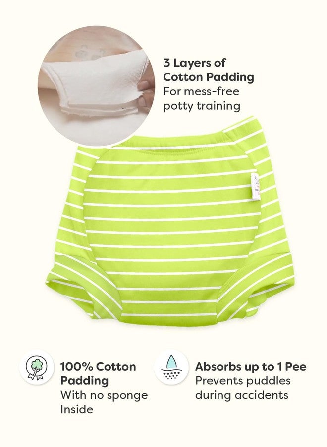 سوبربوتمز ملابس داخلية مبطنة للجنسين من سوبربوتومز | للتدريب على استخدام المرحاض ووقت خالٍ من الفوضى بدون حفاضات | تمنع تجمع البول | 3 طبقات من الحشو القطني الفاخر (بدون إسفنج) | ملابس داخلية للتدريب على استخدام المرحاض سهلة الارتداء (عبوة من 3 قطع) - Image 2