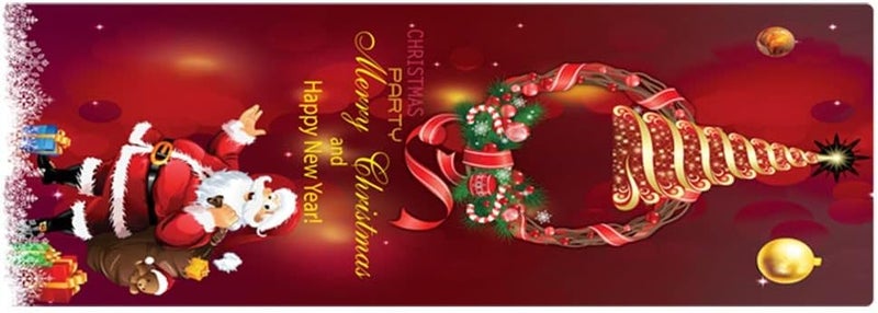 klarako Christmas Area Rugs Doormats Home Decoration, Nonslip Xmas Floor Carpets Santa Claus Xmas Tree Print Christmas Welcome Doormat for Home Living Room Bedroom Dorm Decor (A) - Image 3