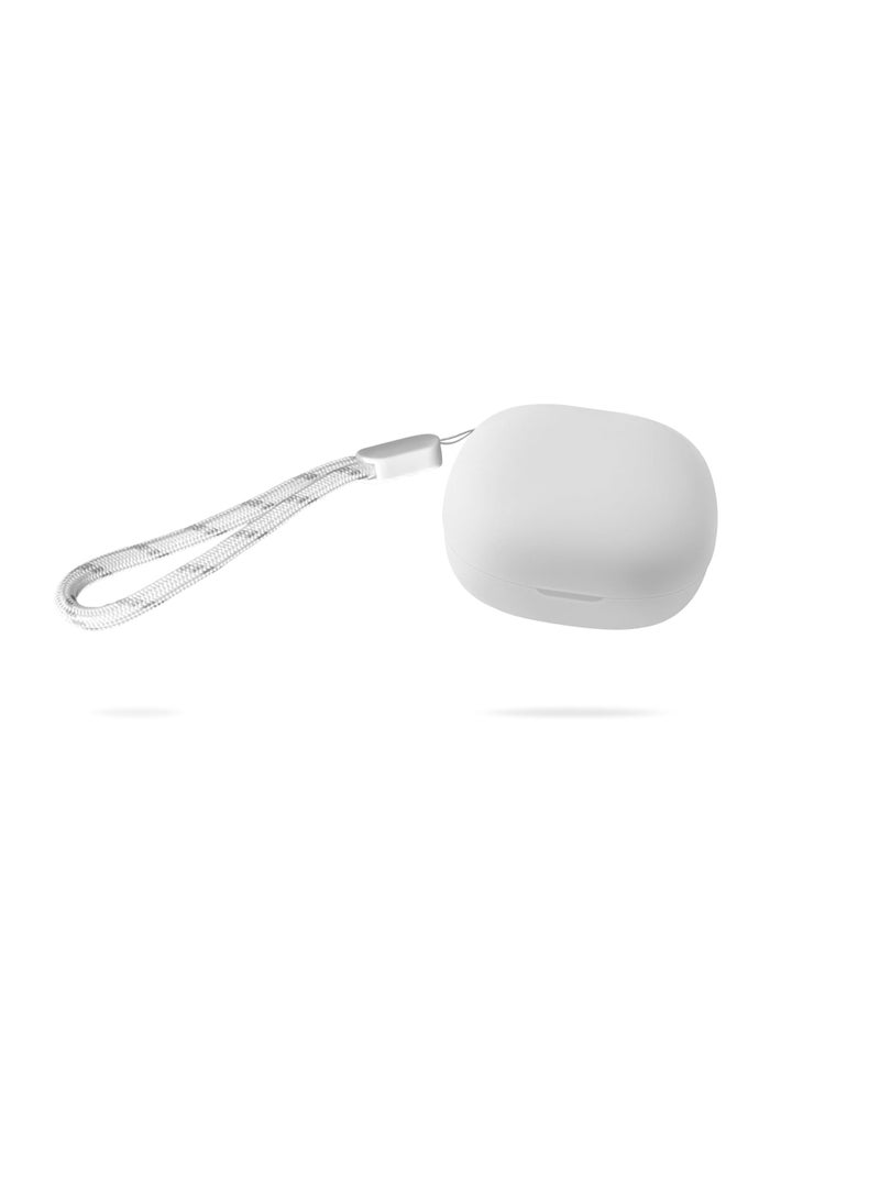 Geiomoo Silicone Case for Anker Soundcore R50i, Anker Soundcore P20i, Protective Cover with Lanyard (White) - Image 2